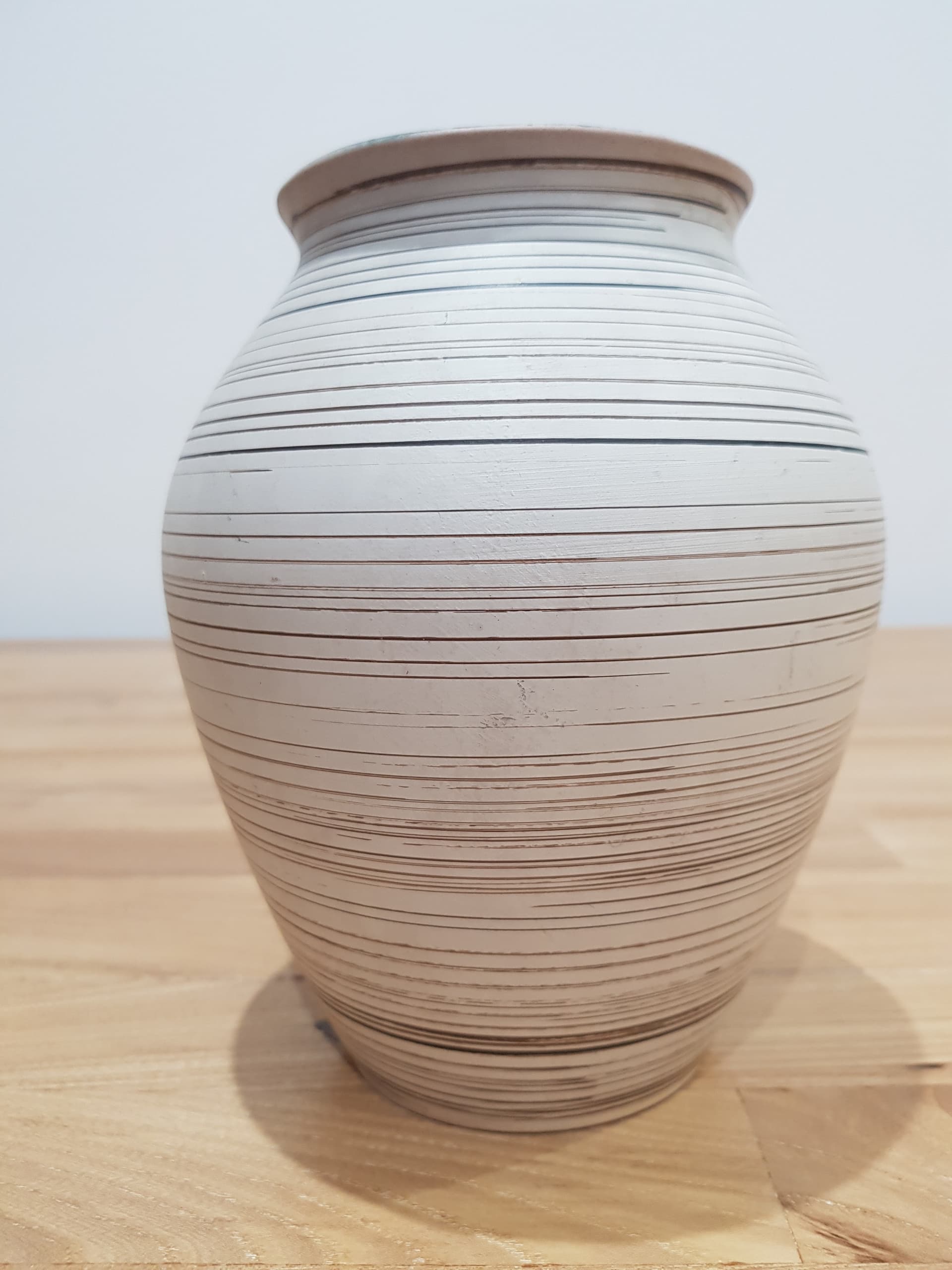 Vase, beige brown, ceramic, Germany, 1970s - 361182