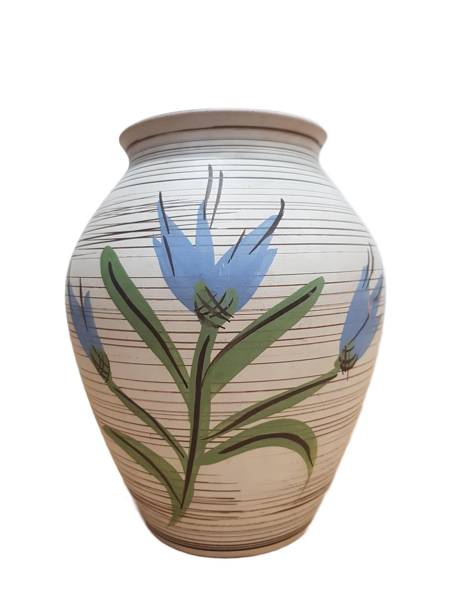 Vase, beige brown, ceramic, Germany, 1970s - 361878