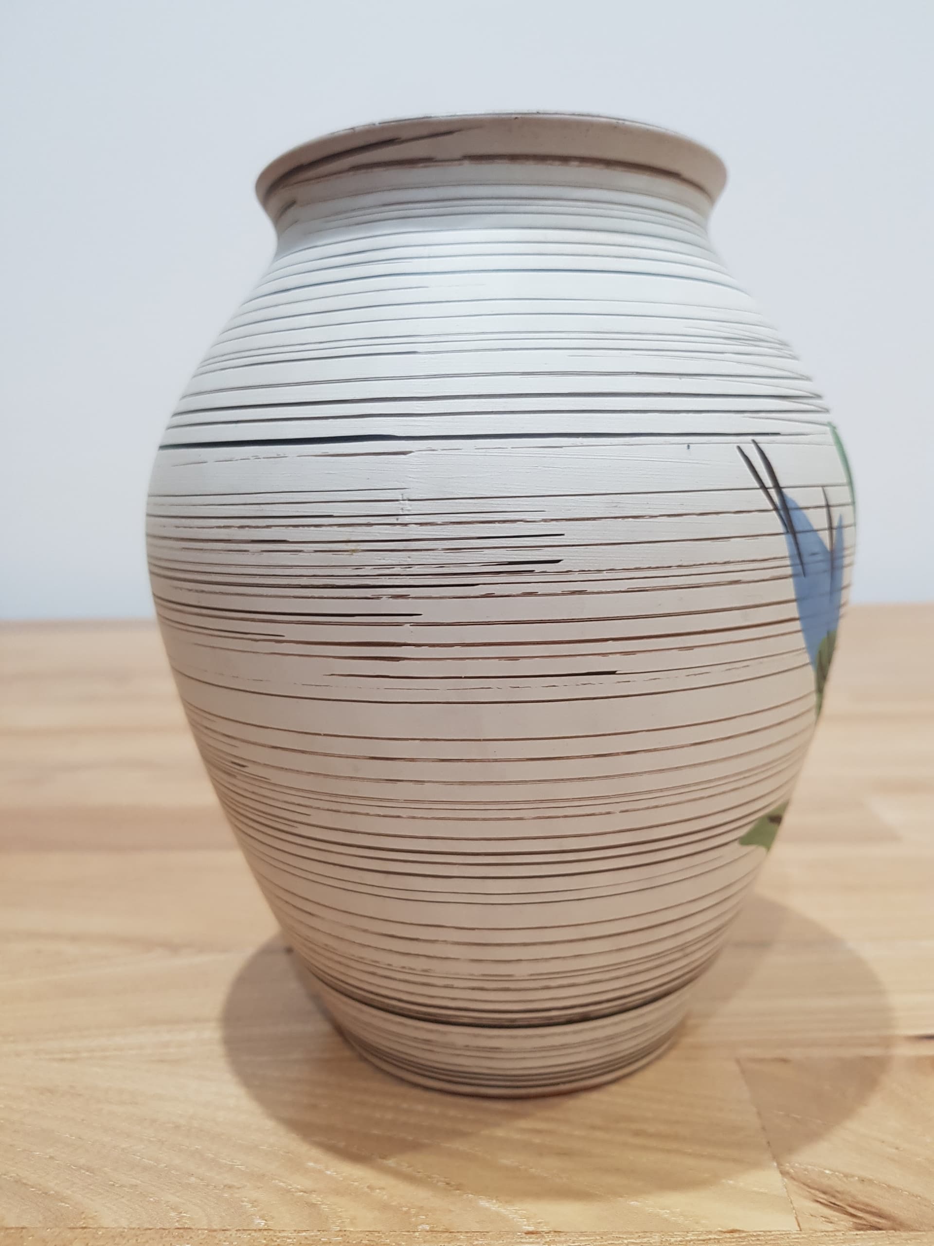 Vase, beige brown, ceramic, Germany, 1970s - 361183