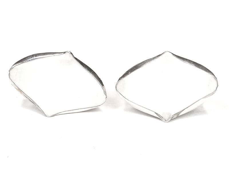 Pair of salt cellars Art Nouveau, white, porcelain silver, France, early 20th century - 361213
