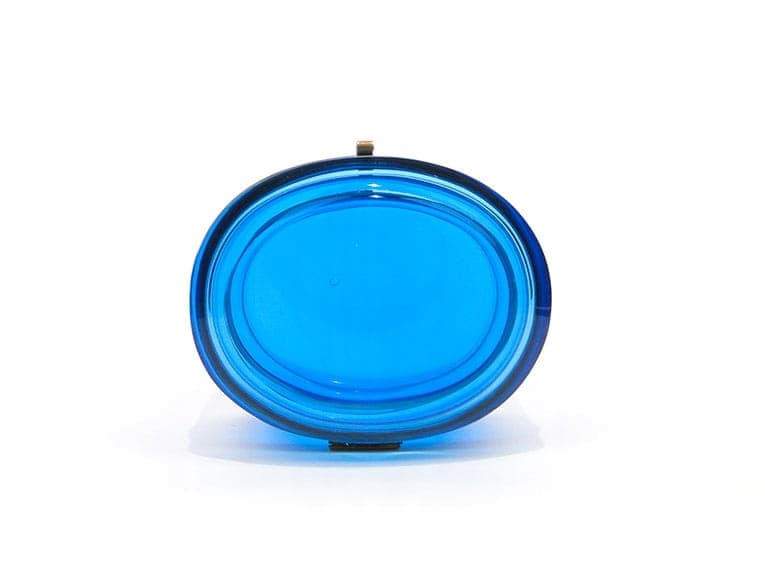 Sugar Bowl Biedermeier, blue crystal, gilded brass, Czechia, 19th century - 361236