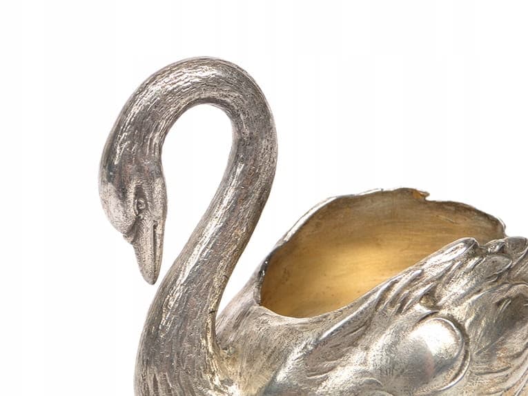 Salt cellar swan, silver silver, gilding gold, WMF, Germany, early 20th century - 361247