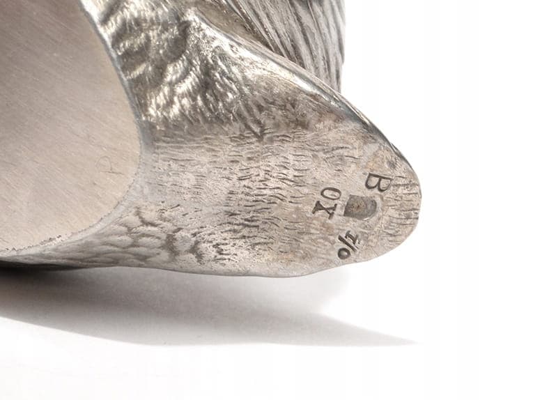Salt cellar swan, silver silver, gilding gold, WMF, Germany, early 20th century - 361251