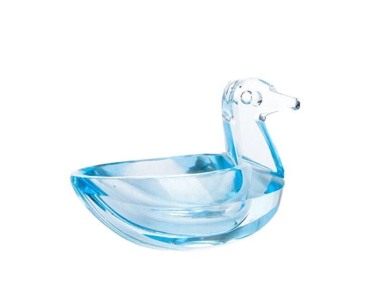 Salt Cellar Duck, blue crystal, Germany, 1950s - 361907