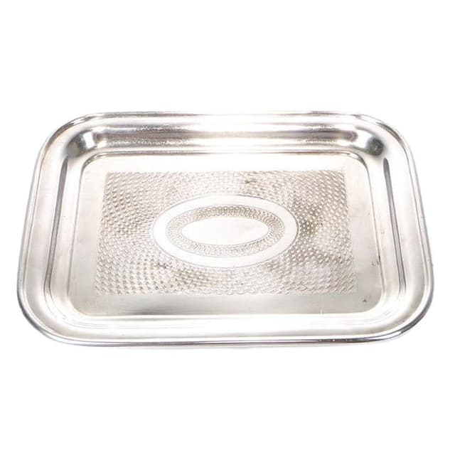 Guilloché tray, silver brass, Plewkiewicz, Poland, 19th century - DIMENSION