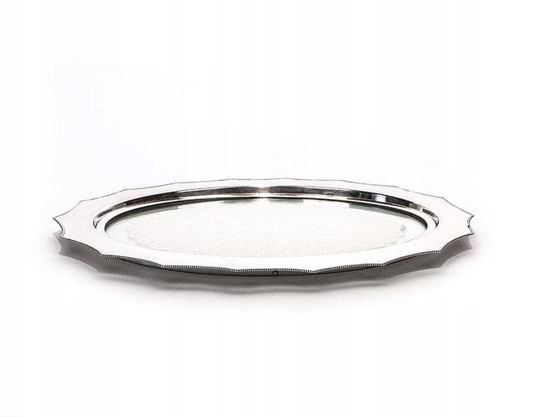 Art Nouveau serving tray, silver, metal, glass, white textile, WMF, Germany, early 20th century - 361275