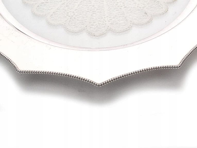 Art Nouveau serving tray, silver, metal, glass, white textile, WMF, Germany, early 20th century - 361280