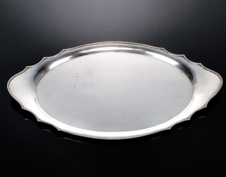 Elliptical tray, silver brass, Argentor, Austria, early 20th century - 361284