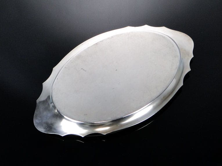 Elliptical tray, silver brass, Argentor, Austria, early 20th century - 361283