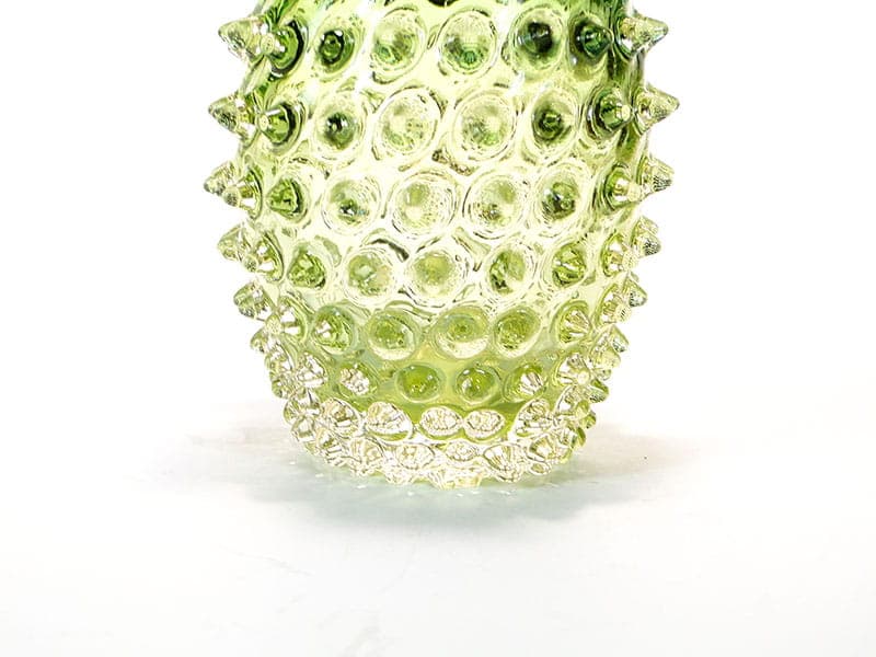 Vase Pineapple, crystal clear yellow green blue, by F. Koudelka, Czechoslovakia, 1980s. - 361292