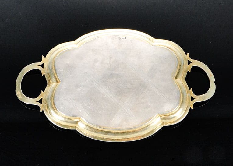 Art Nouveau tray, silver gold, silver gilt, Russia, early 20th century - 361307