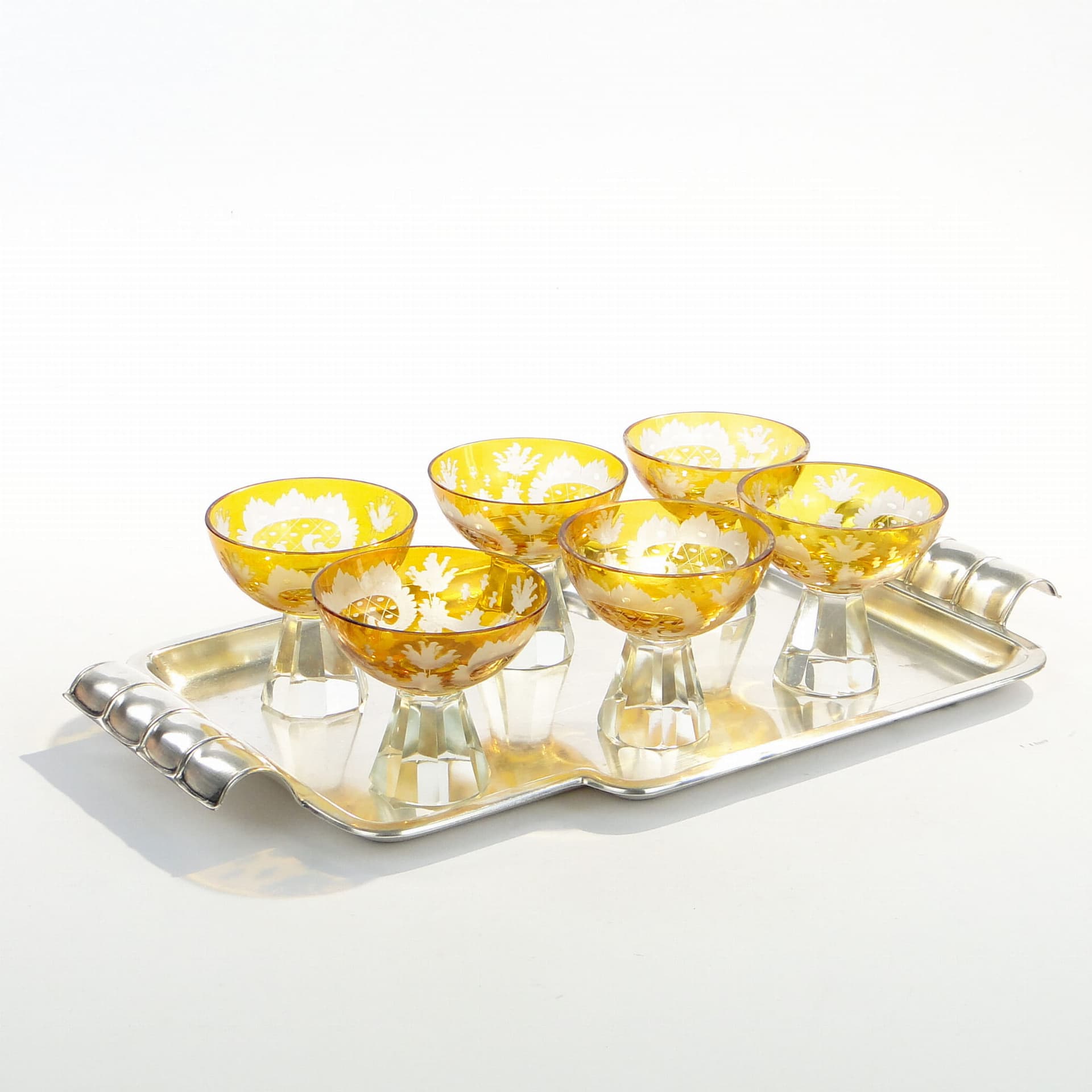 Tray Art Deco, silver, brass, Sandrik, Slovakia, 1920s - 361317