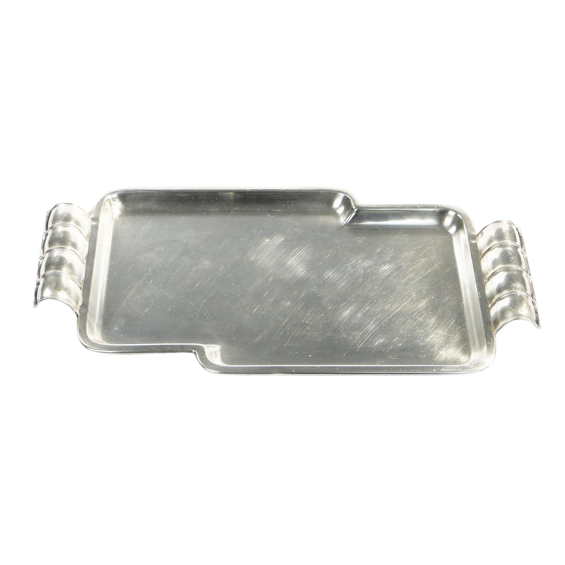 Tray Art Deco, silver, brass, Sandrik, Slovakia, 1920s