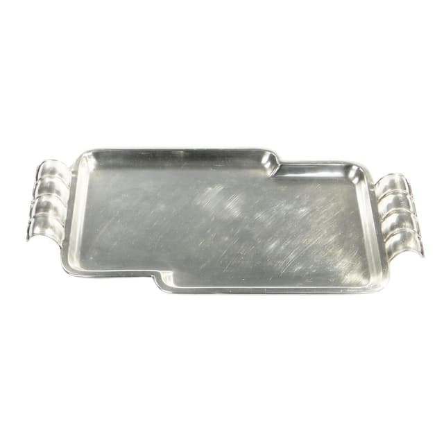 Tray Art Deco, silver, brass, Sandrik, Slovakia, 1920s - DIMENSION