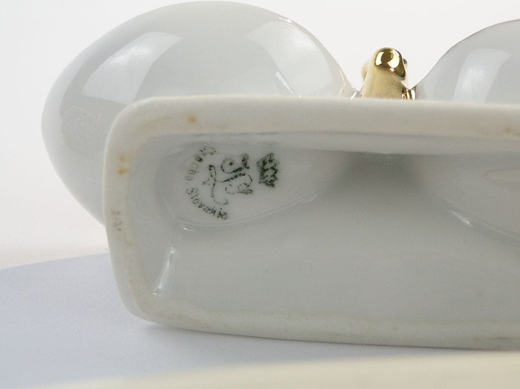 Egg Set, Epiag Altrohlau, white porcelain, gilding, Czechia, 1930s - 361422