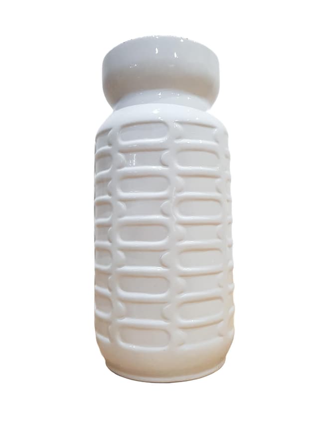 Vase Space Age, white, ceramic, Germany, 1970s - DIMENSION