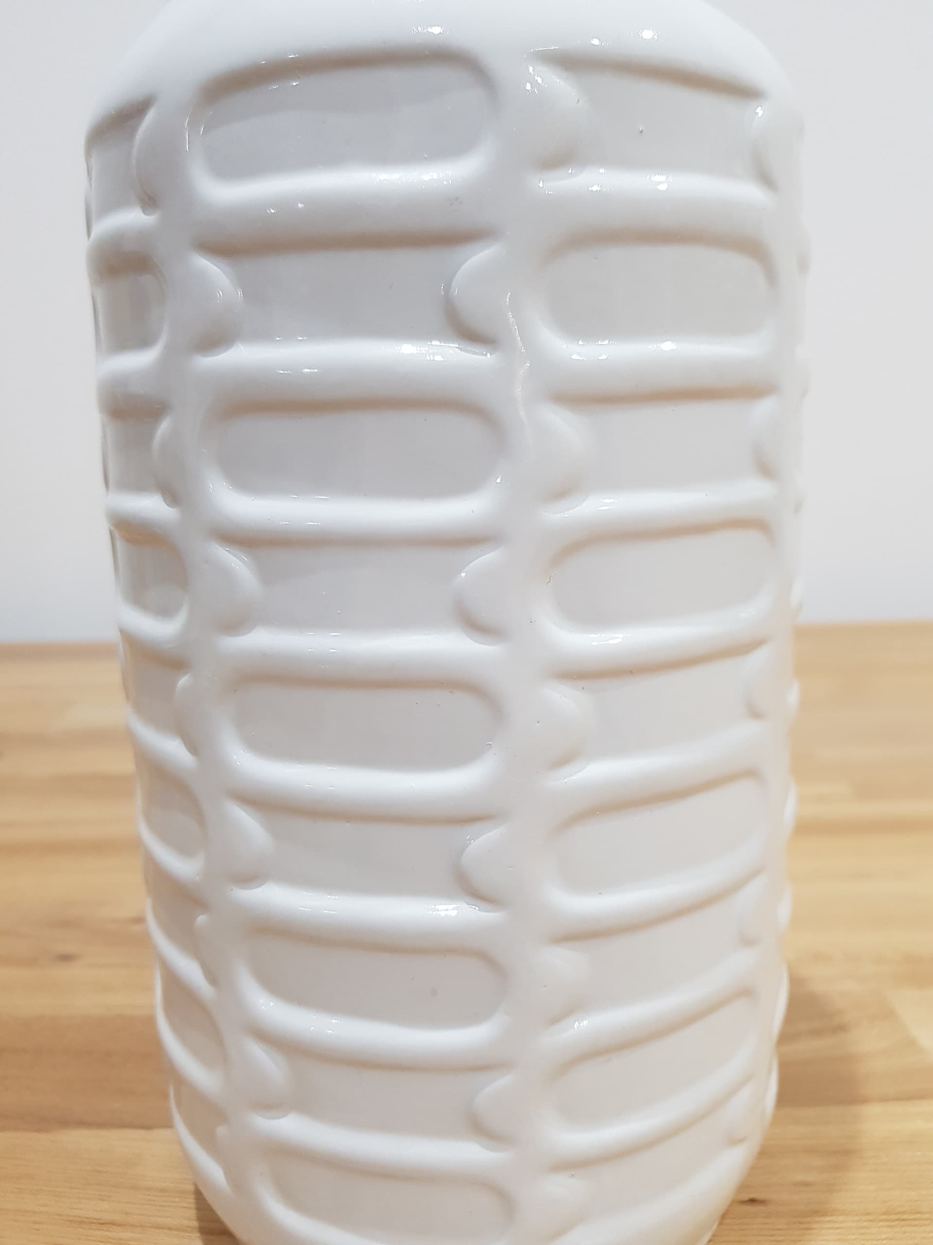 Vase Space Age, white, ceramic, Germany, 1970s - 361507