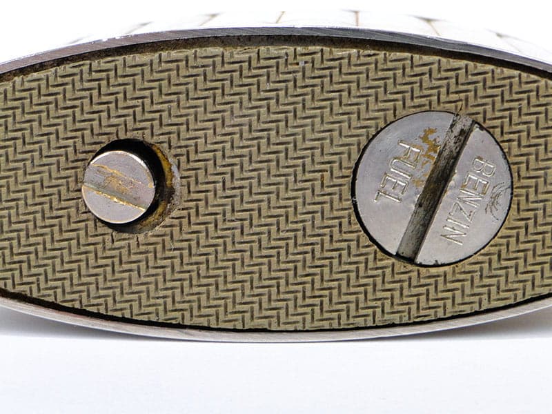 Zapalniczka stołowa Art déco, macica perłowa biała, chrom srebrny, Consul, Niemcy, lata 70. - 361581
