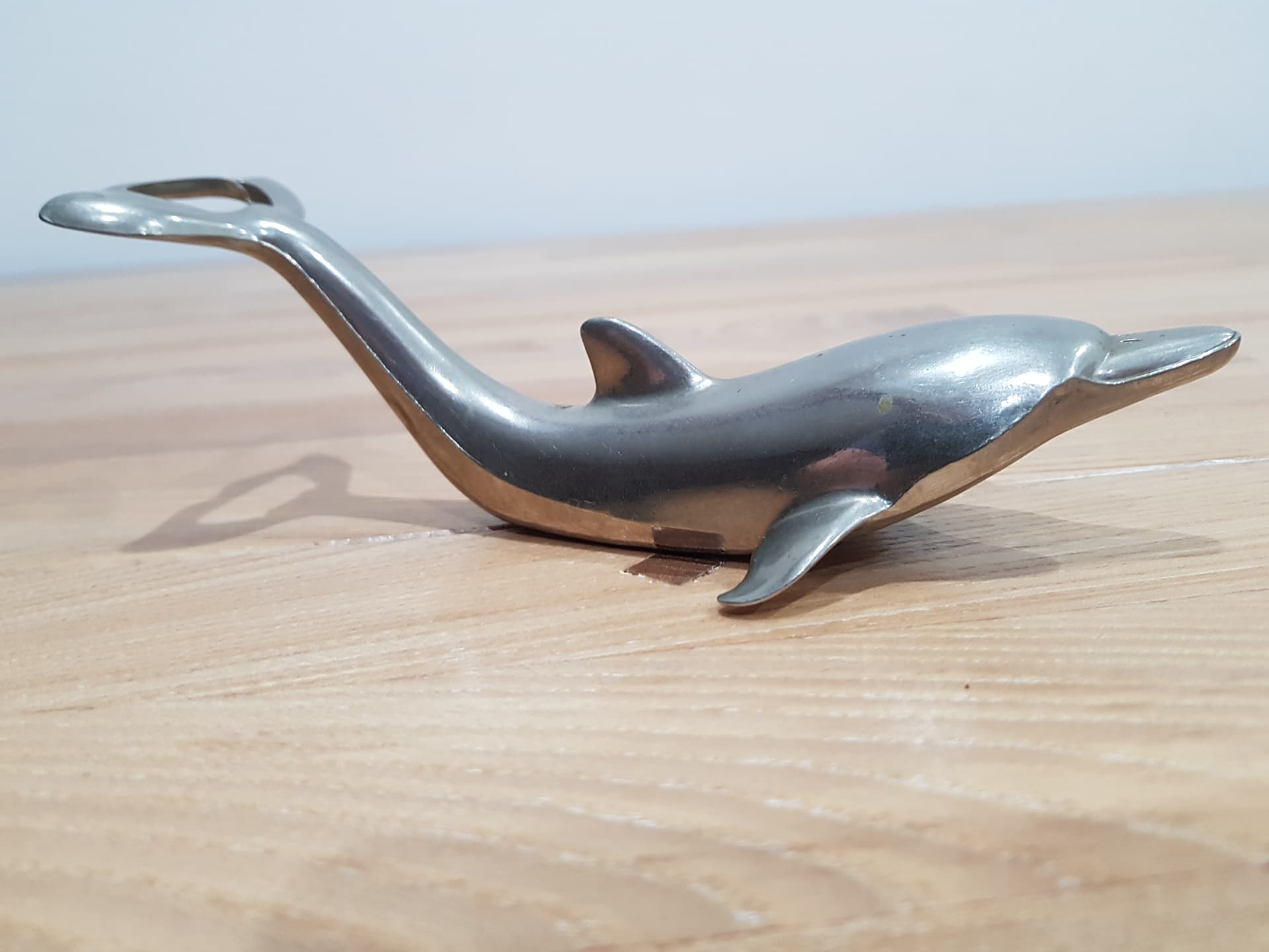 Bottle Opener Dolphin, silver brass, BMF, Germany, 1970s - 361628