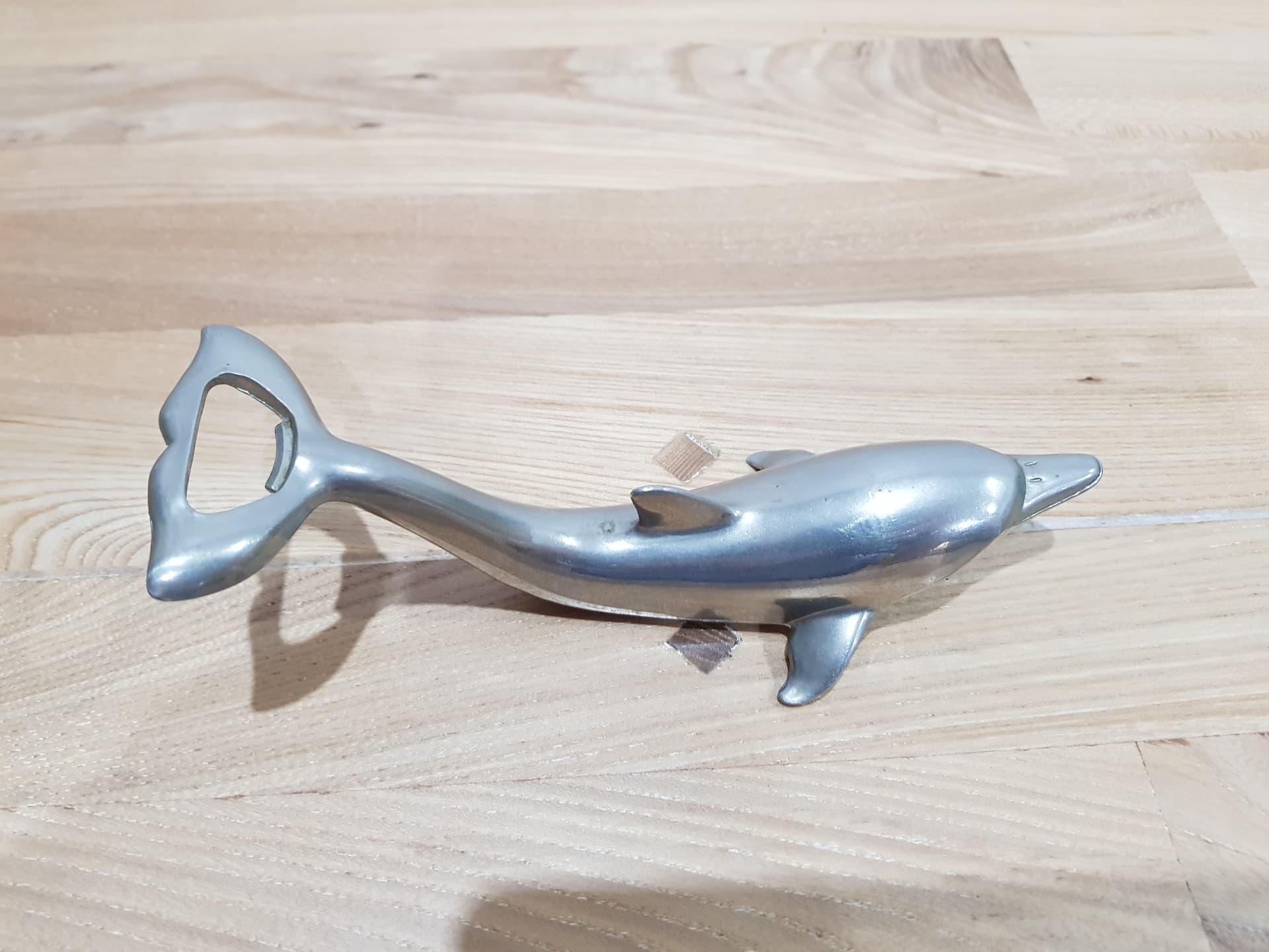 Bottle Opener Dolphin, silver brass, BMF, Germany, 1970s - 361634