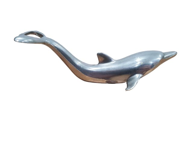 Bottle Opener Dolphin, silver brass, BMF, Germany, 1970s - DIMENSION
