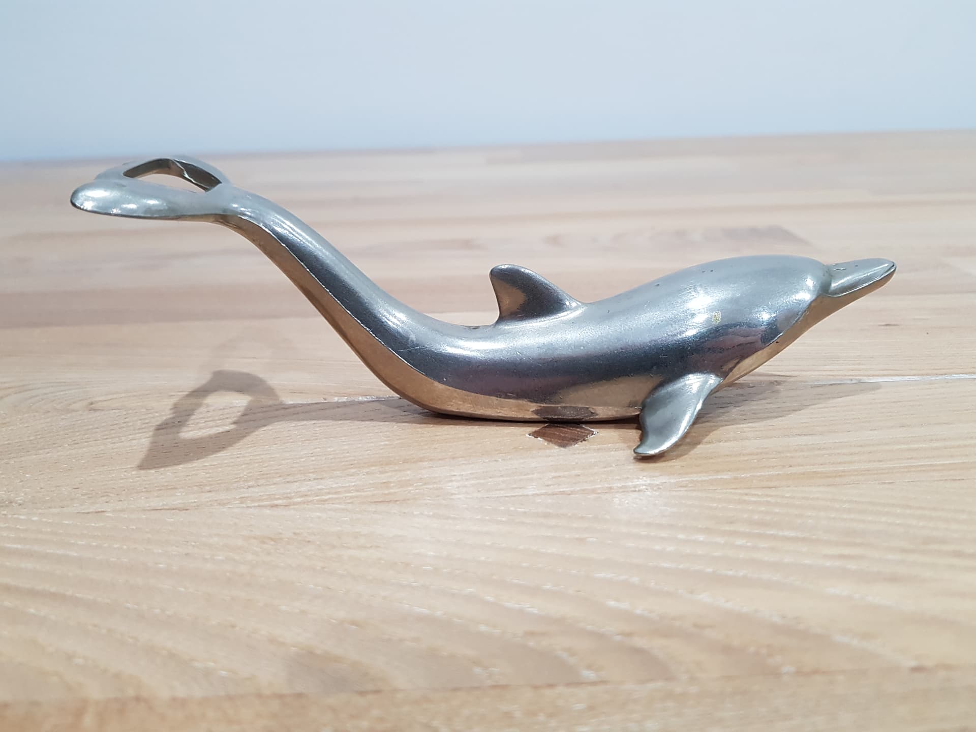 Bottle Opener Dolphin, silver brass, BMF, Germany, 1970s - 361633
