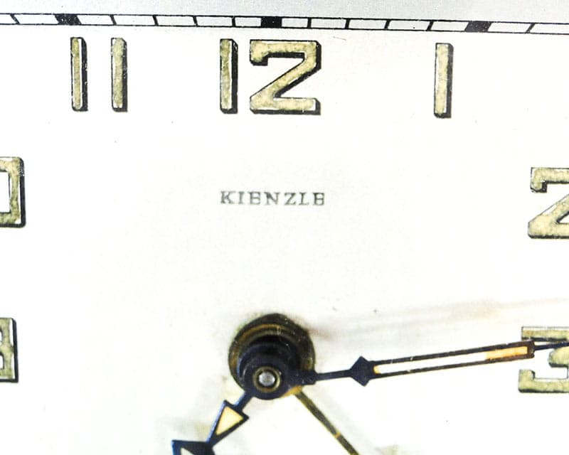 Zegar stołowy Art Deco, srebrny onyks zielono-żółty, mosiądz chromowany onyks, Kienzle, Niemcy, lata 20. - 361755