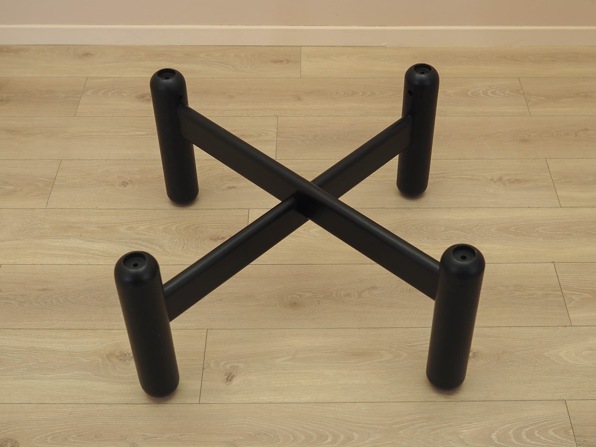 Coffee table, smoked glass, black wood, Italy, 1990s. - 362096
