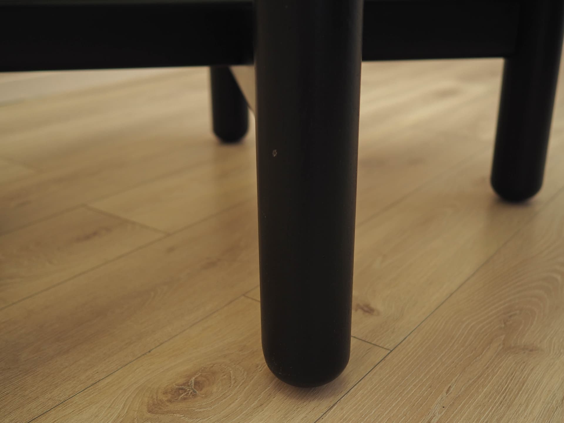 Coffee table, smoked glass, black wood, Italy, 1990s. - 362094