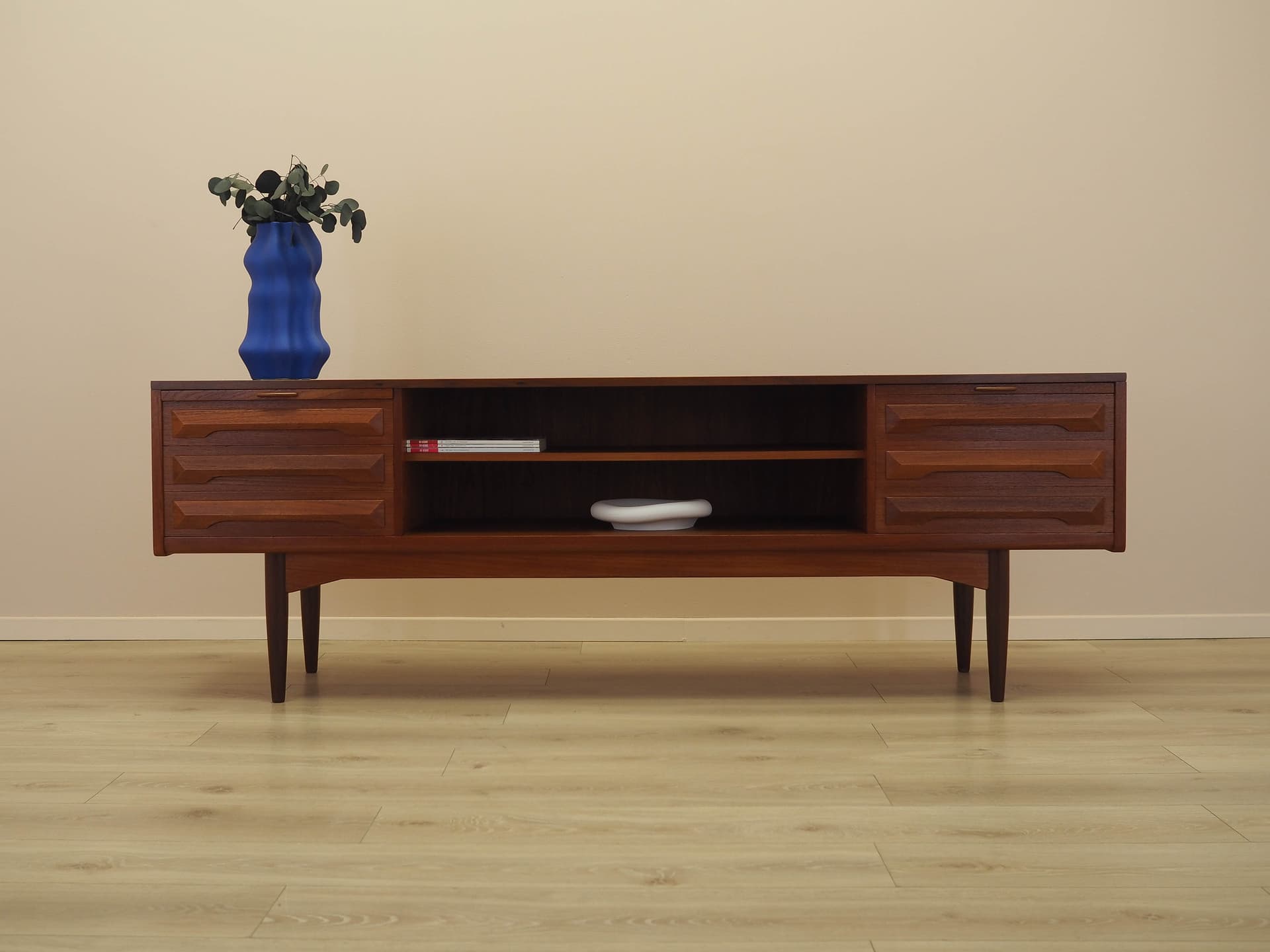 Sideboard, teak, brązowy, Dania, lata 70. - 362175
