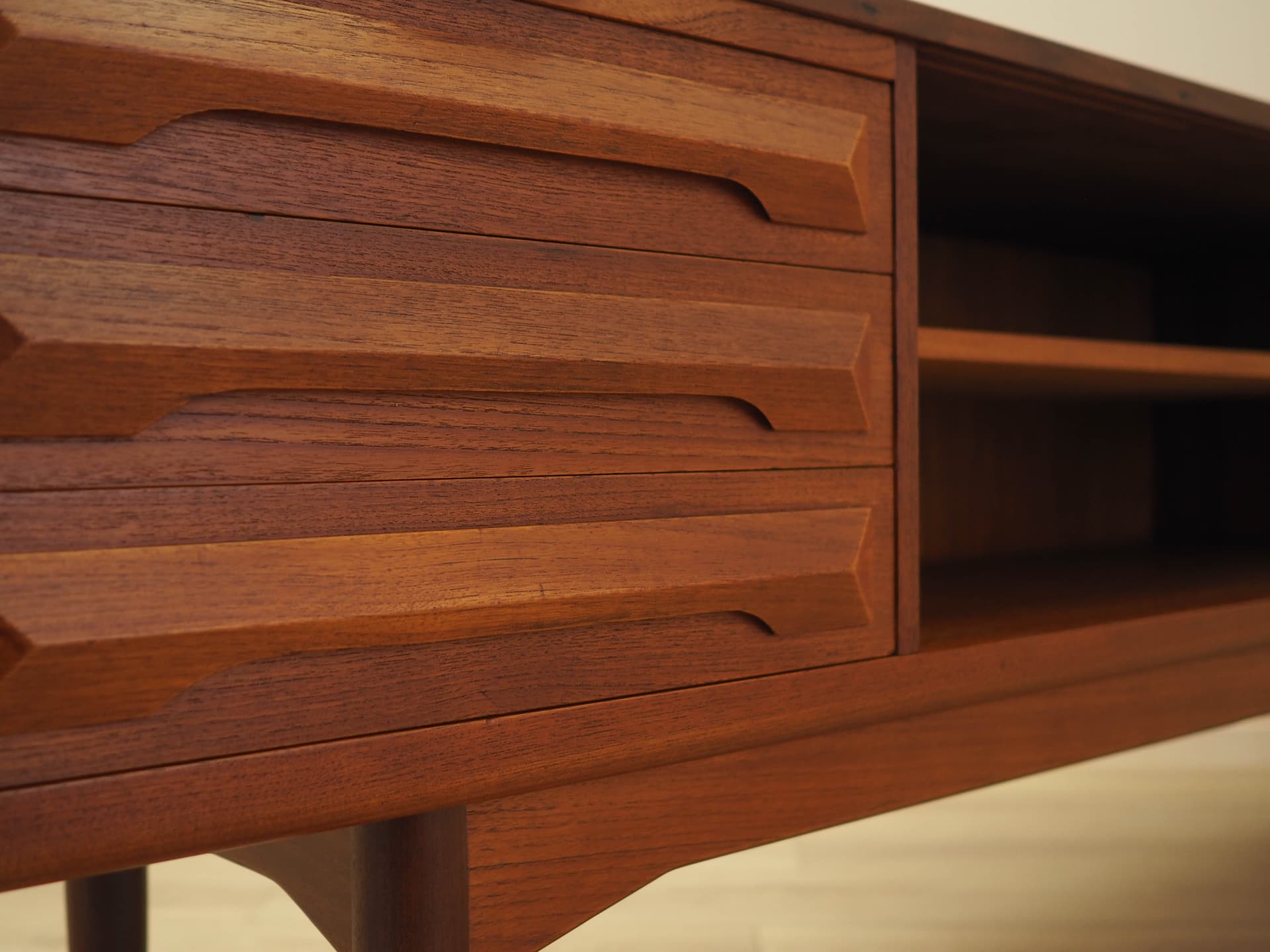 Sideboard, teak, brązowy, Dania, lata 70. - 362181