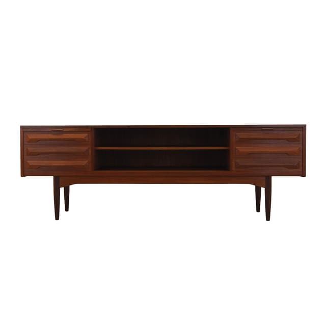 Sideboard, teak, brązowy, Dania, lata 70. - WYMIARY