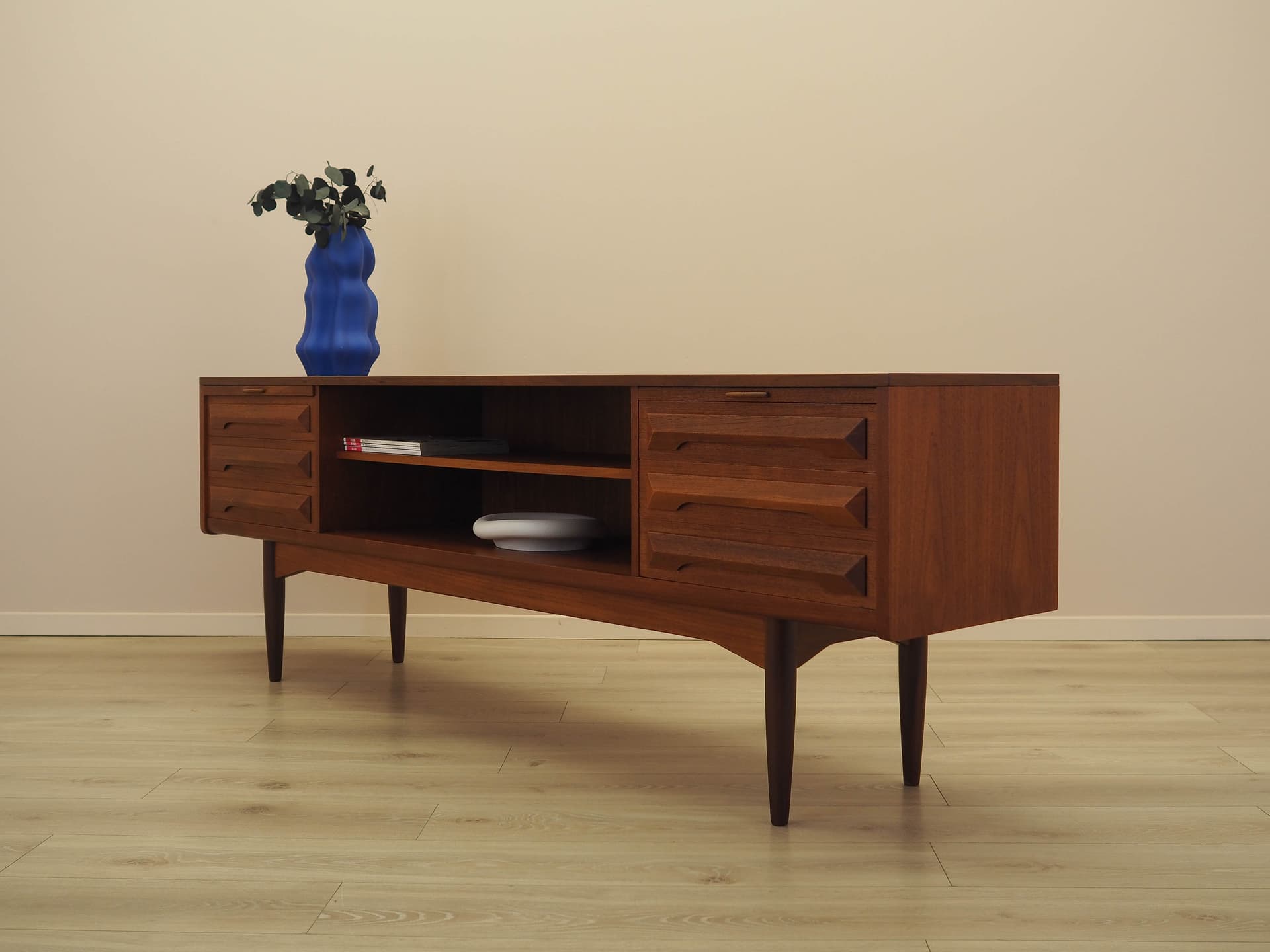 Sideboard, teak, brązowy, Dania, lata 70. - 362176