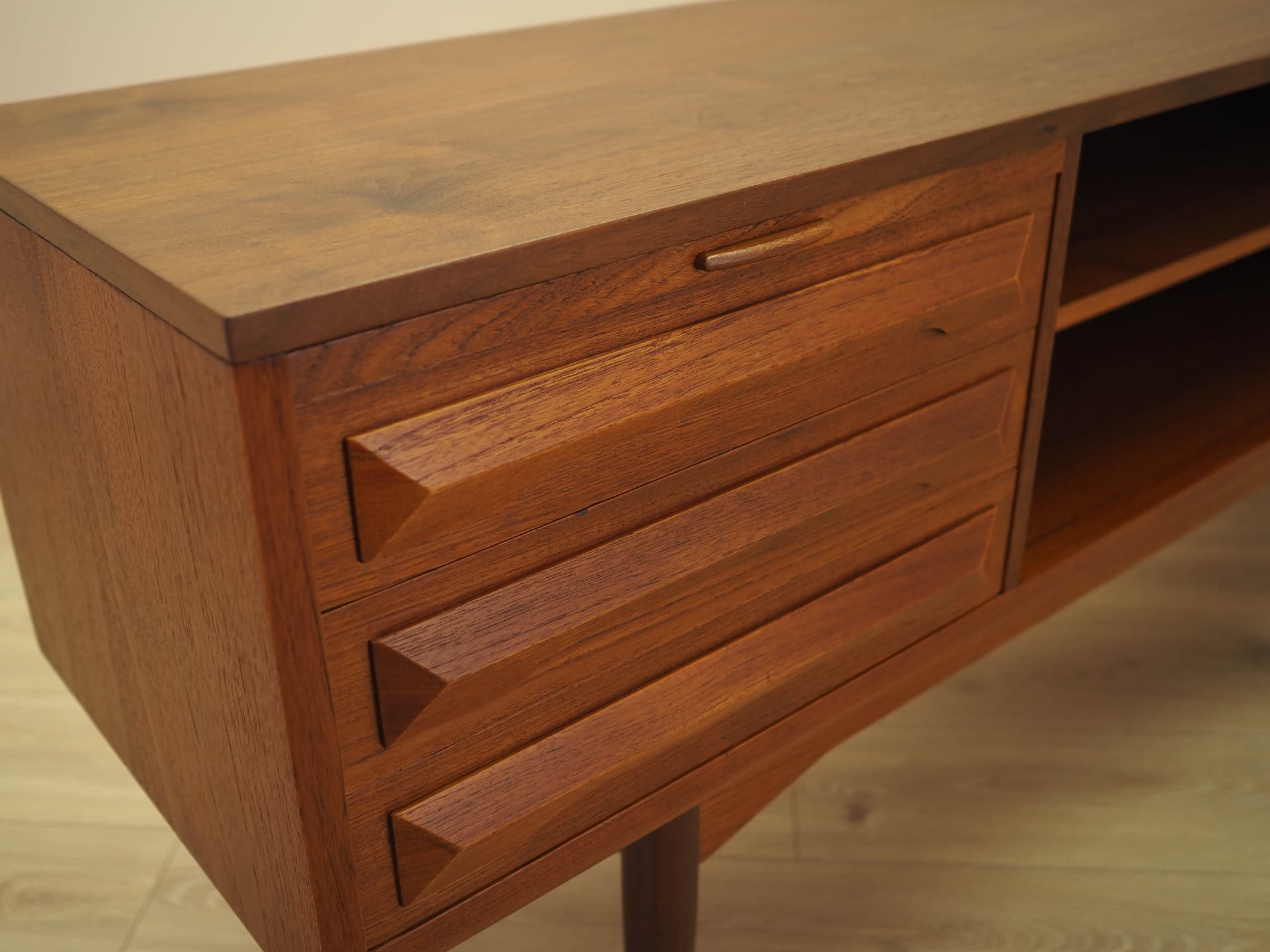 Sideboard, teak, brązowy, Dania, lata 70. - 362180