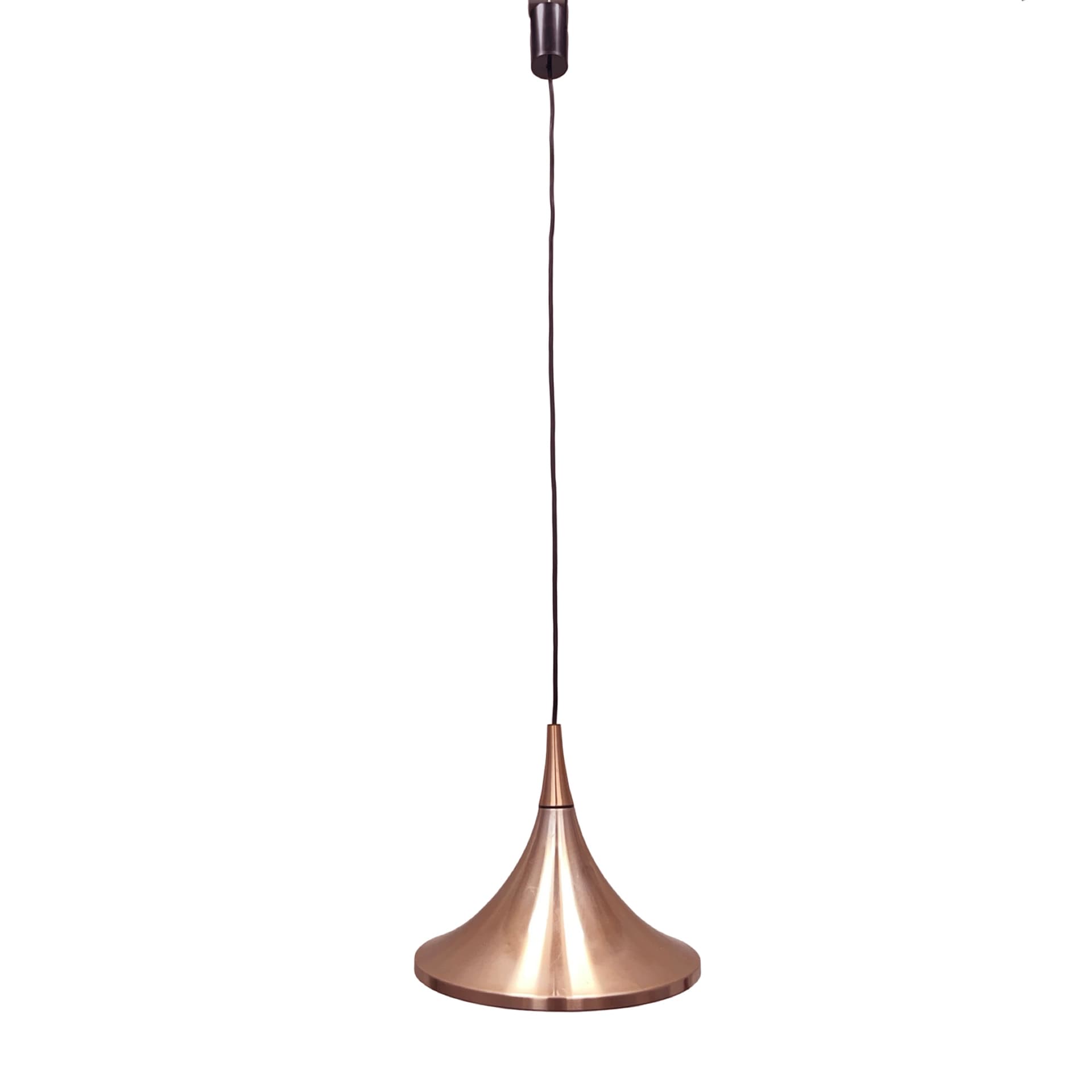 Pendant lamp Semi, copper, by R. Krüger, Staff Leuchten, Germany, 1970s. - 362227