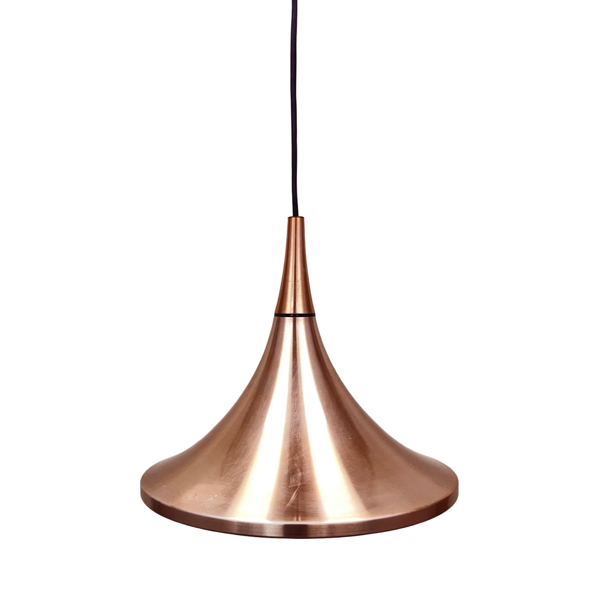 Pendant lamp Semi, copper, by R. Krüger, Staff Leuchten, Germany, 1970s. - 362230