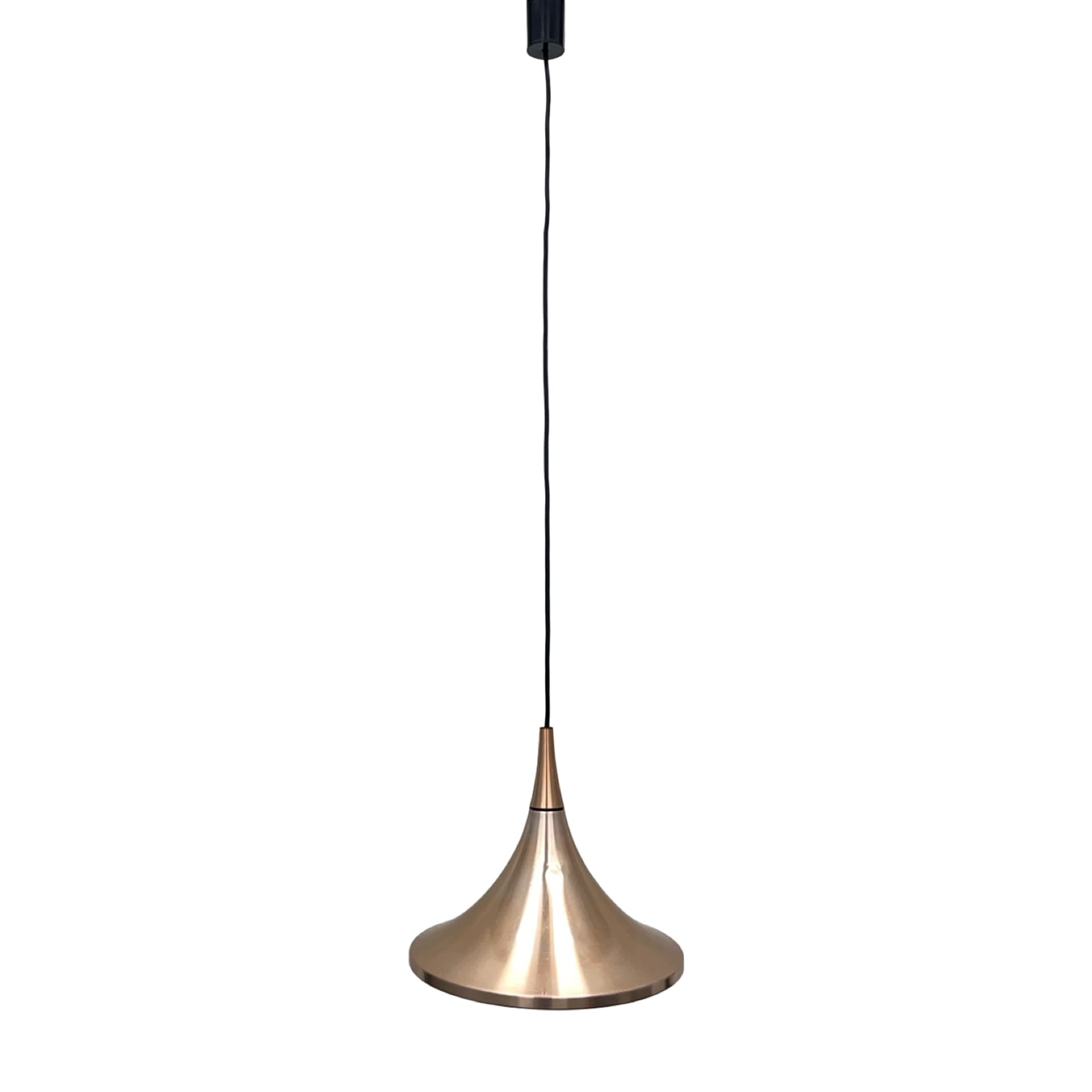 Pendant lamp Semi, copper, by R. Krüger, Staff Leuchten, Germany, 1970s. - 362229