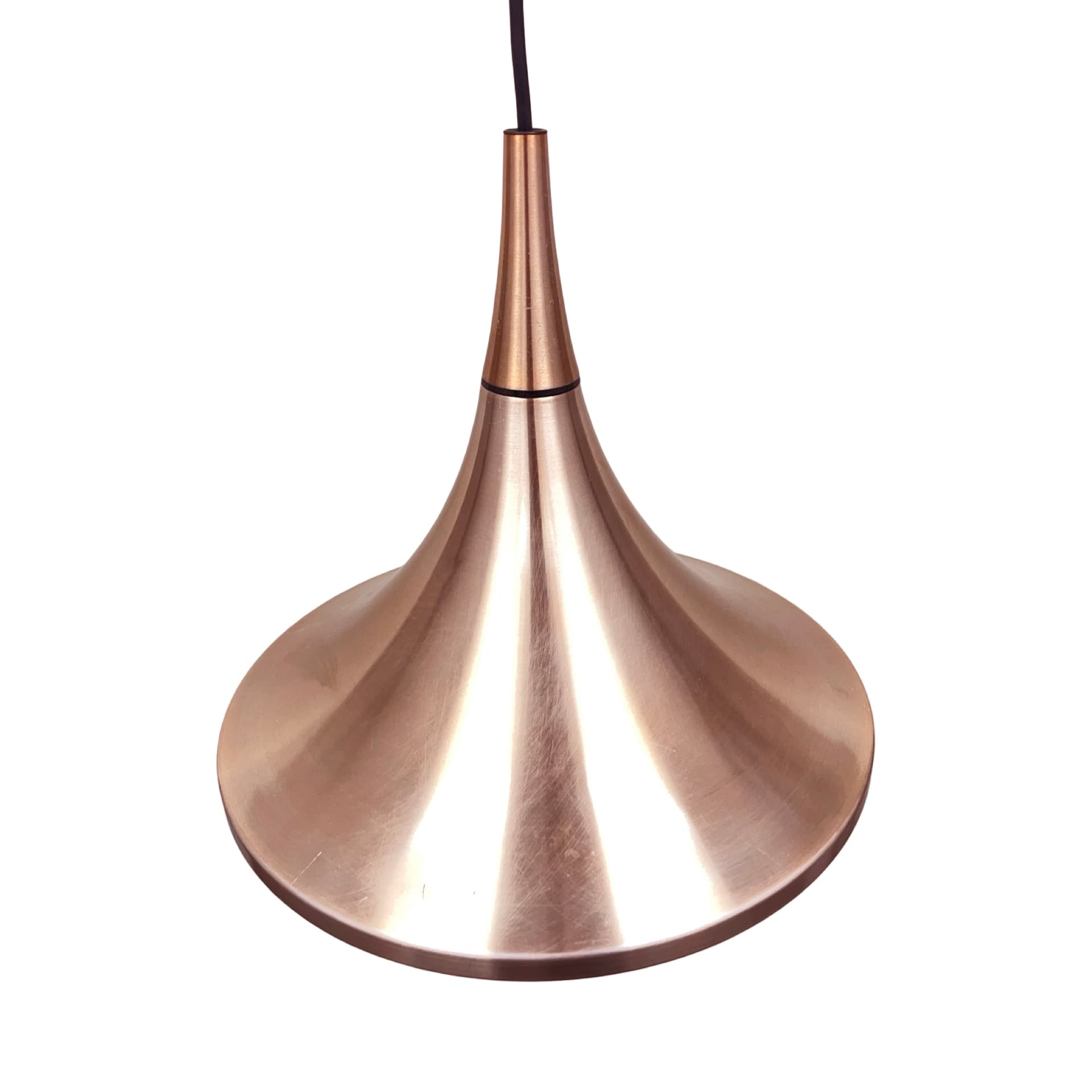 Pendant lamp Semi, copper, by R. Krüger, Staff Leuchten, Germany, 1970s. - 362224
