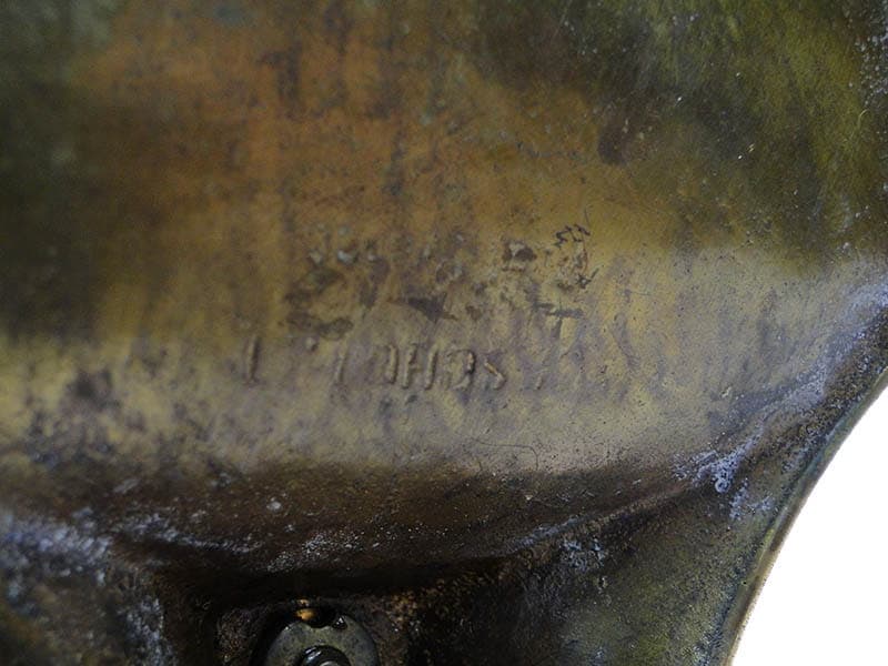 Postument na zegarek kieszonkowy, secesja, brąz złocony, Austria, początek XX w. - 362236