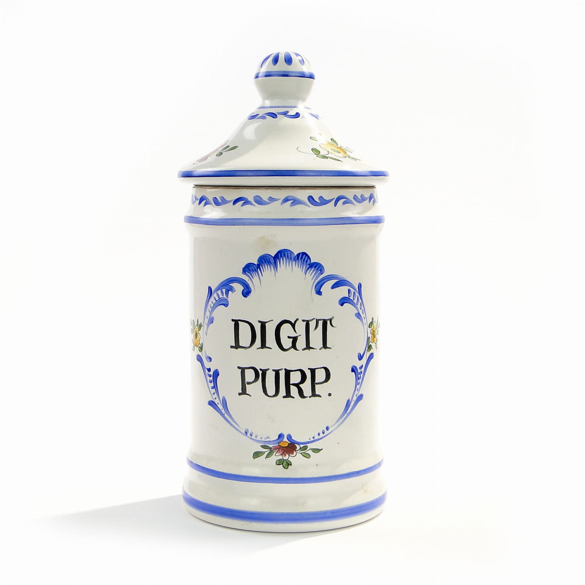 Apothecary jar, white, glazed stoneware, Austria, early 20th century - 362263