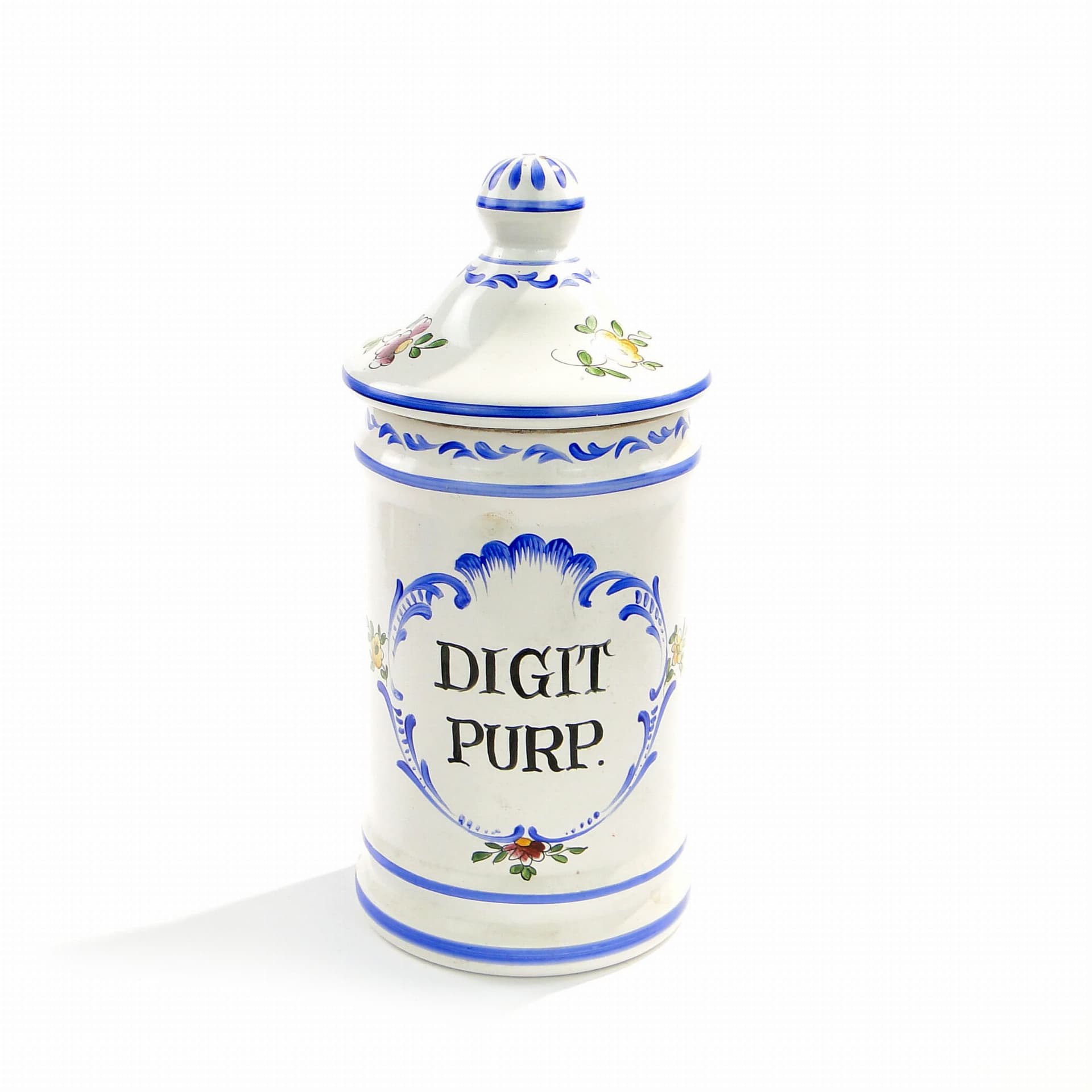 Apothecary jar, white, glazed stoneware, Austria, early 20th century - 362258