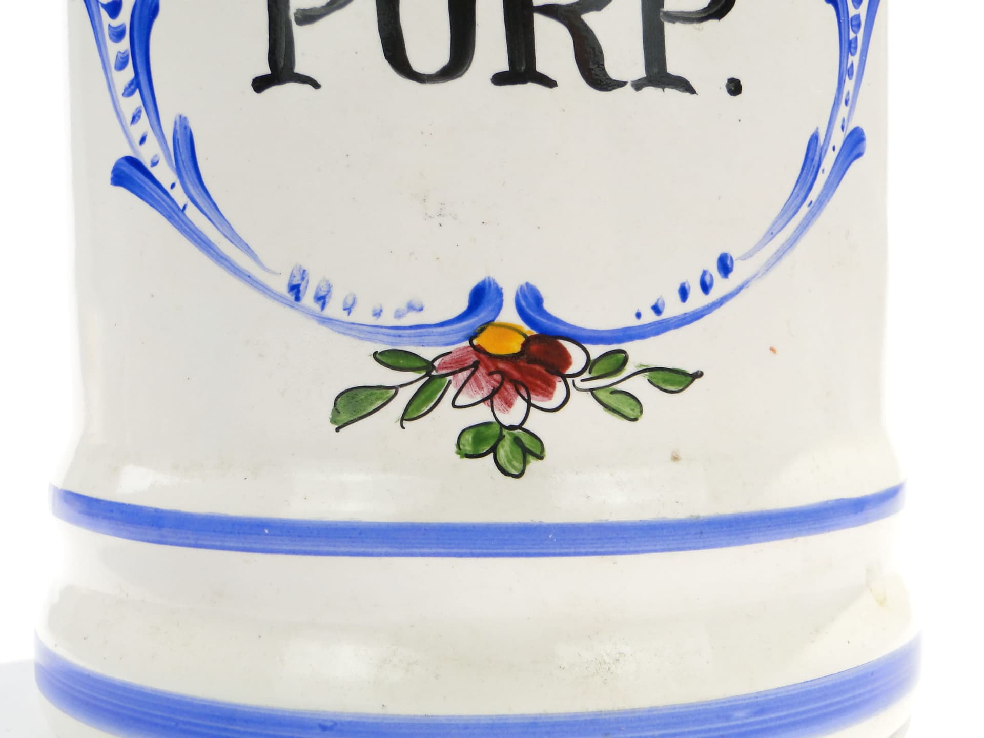 Apothecary jar, white, glazed stoneware, Austria, early 20th century - 362257