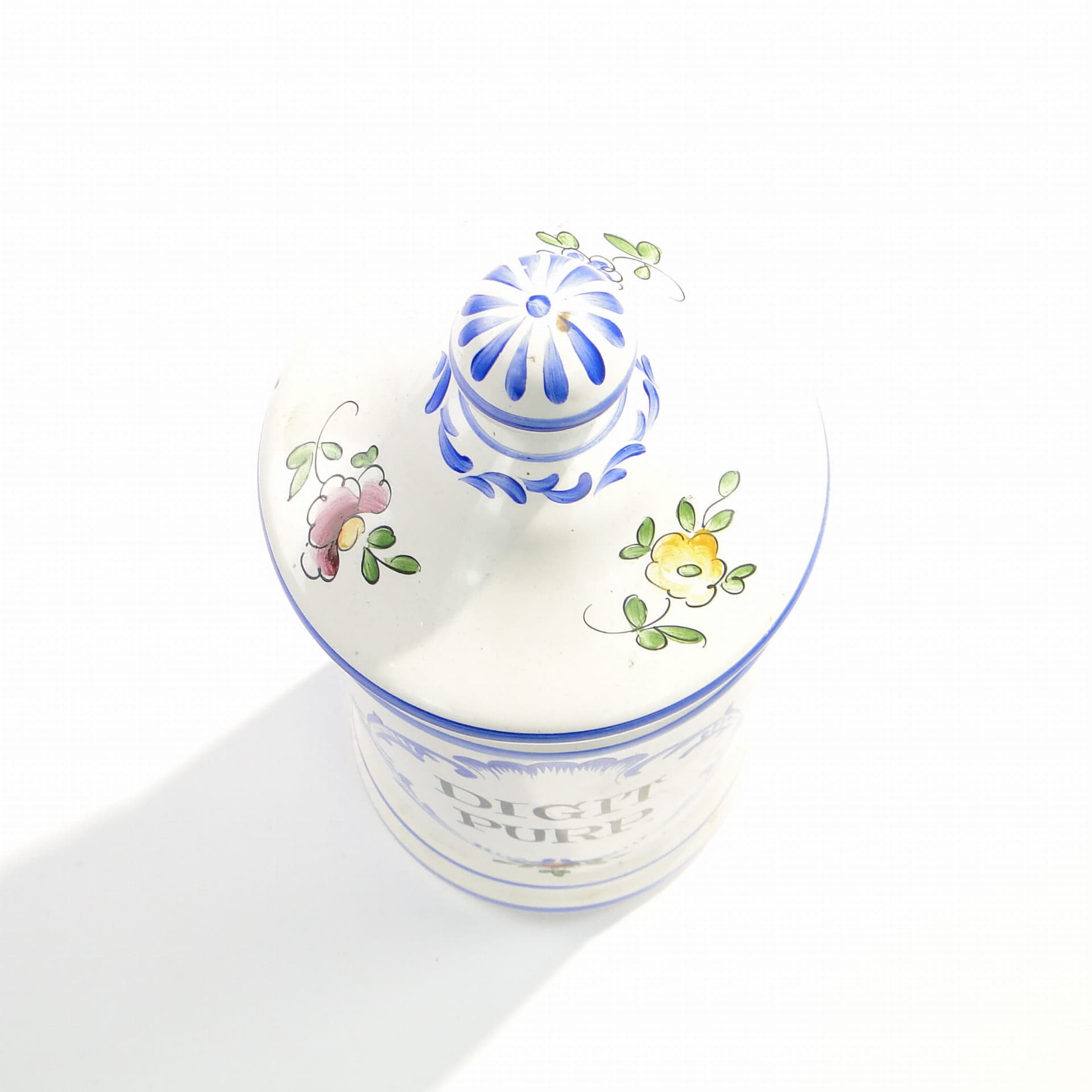 Apothecary jar, white, glazed stoneware, Austria, early 20th century - 362256
