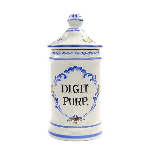 Apothecary jar, white, glazed stoneware, Austria, early 20th century - DIMENSION