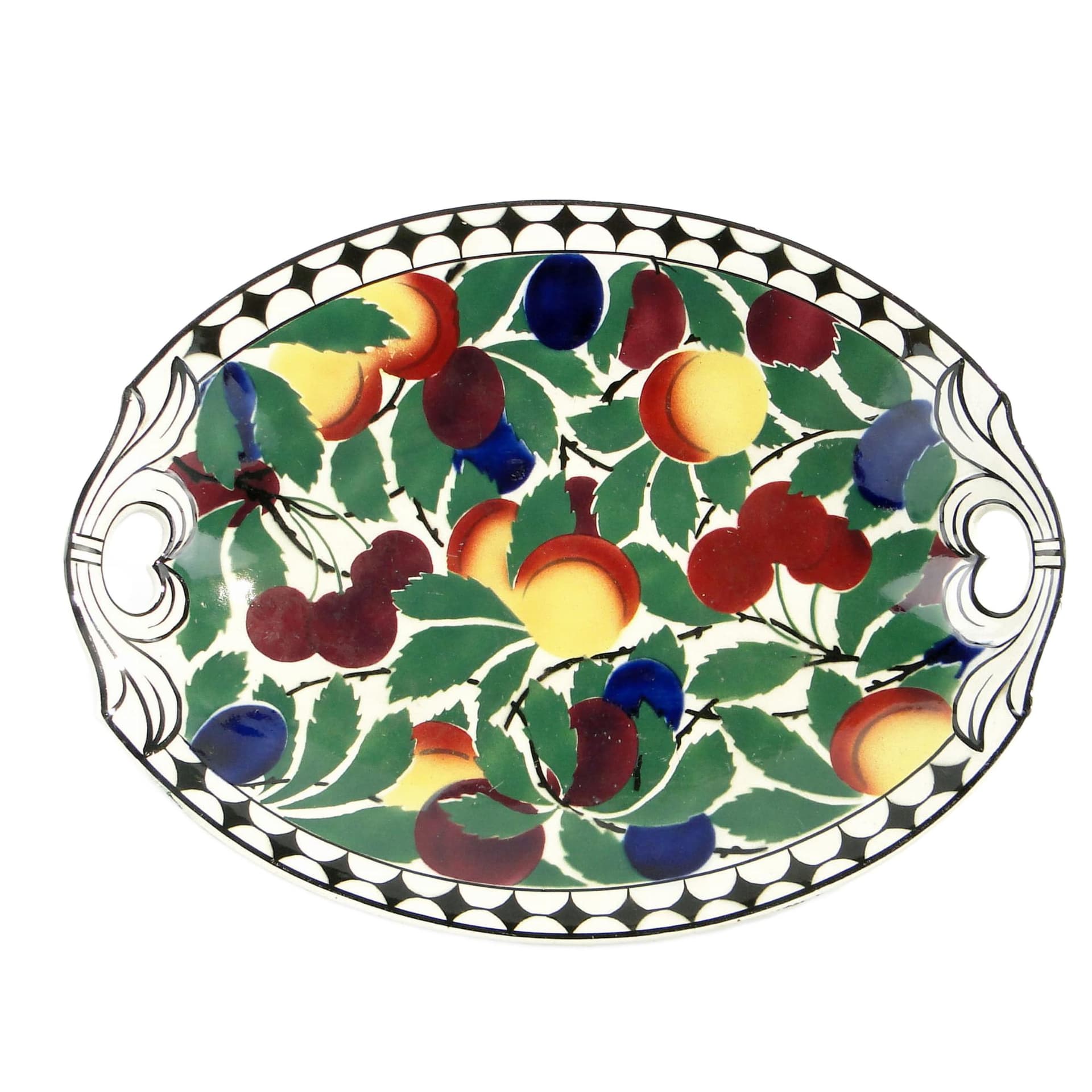 Ceramic Fruit Platter, white, Villeroy & Boch, Germany, 19th century