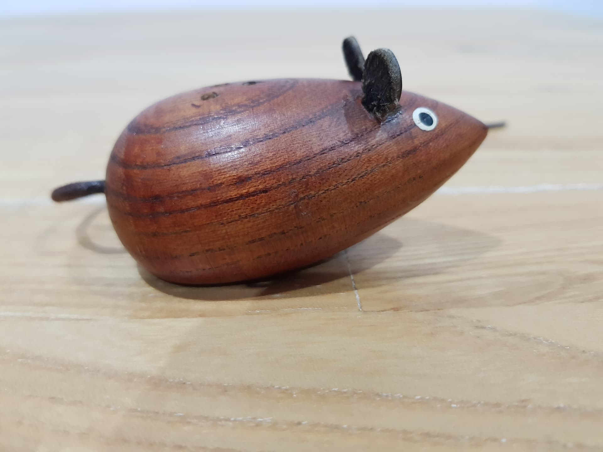 Pepper Shaker, brown teak, black leather, Denmark, 1960s - 362467