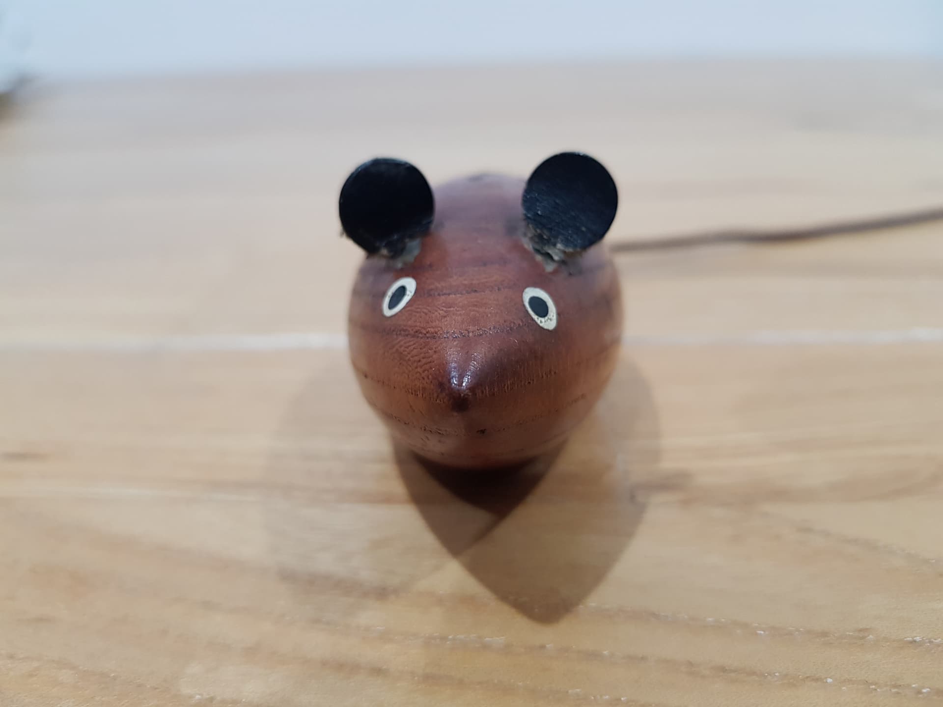 Pepper Shaker, brown teak, black leather, Denmark, 1960s - 362472