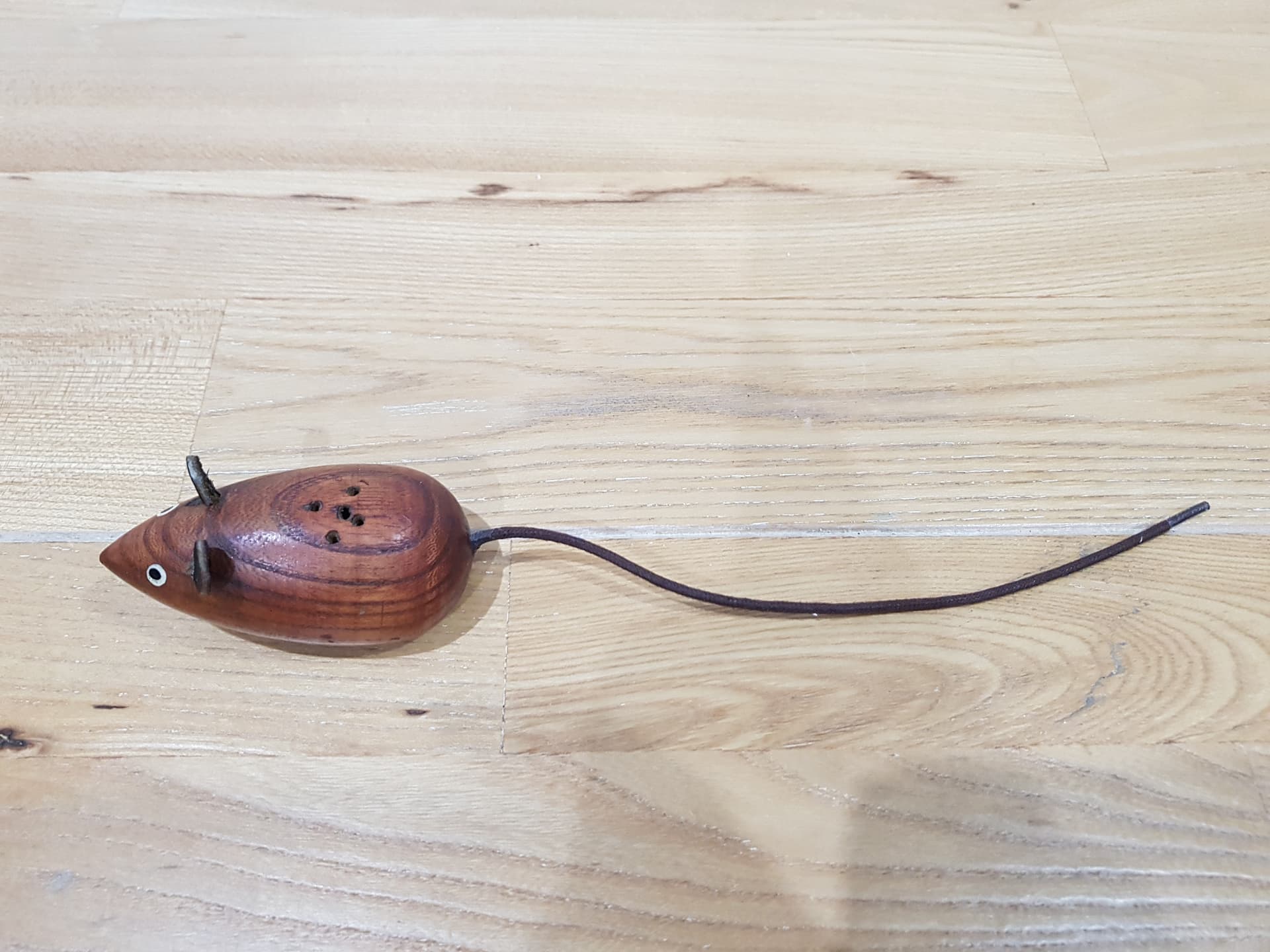 Pepper Shaker, brown teak, black leather, Denmark, 1960s - 362473