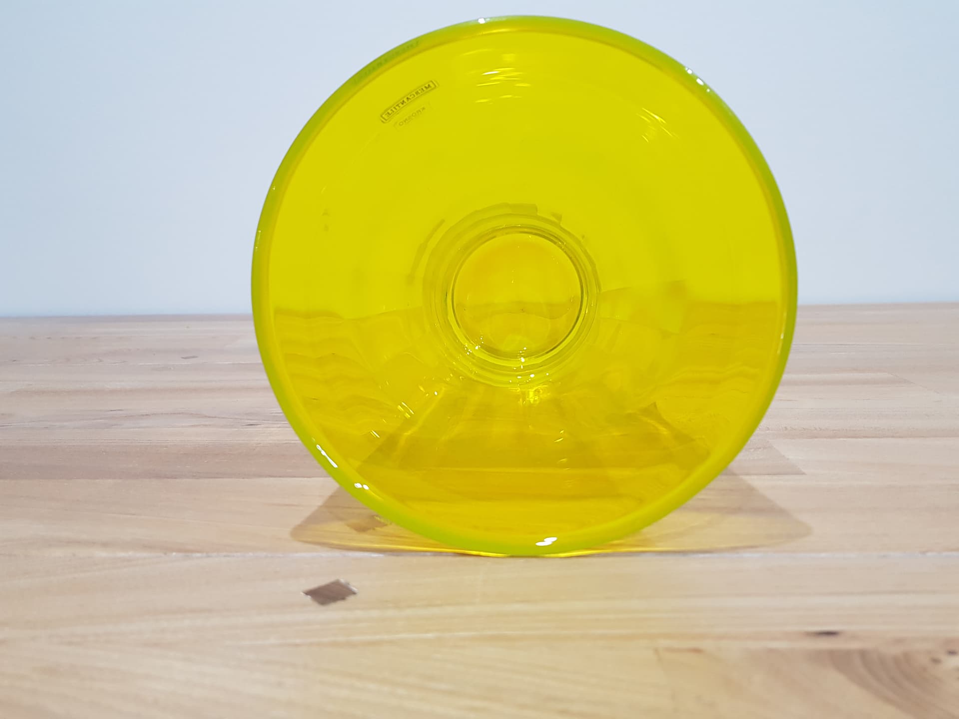 Vase, yellow, glass, Krosno, Poland, 1970s. - 362518
