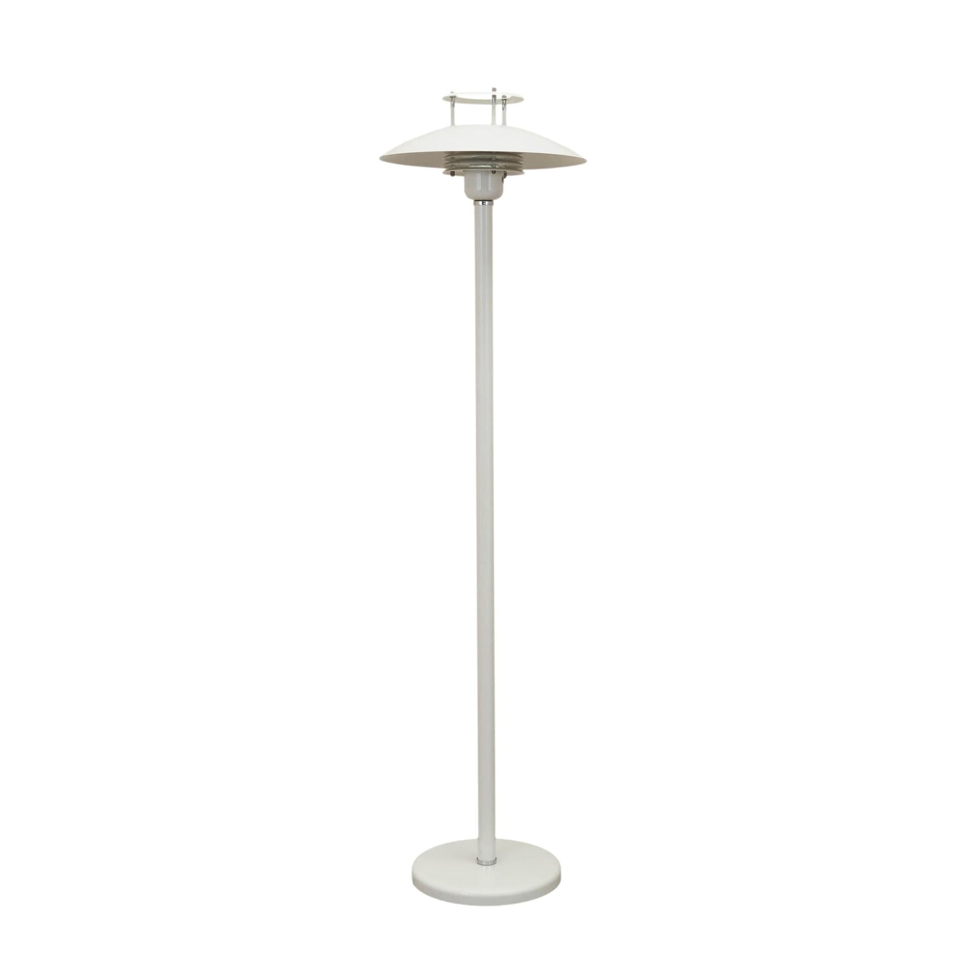 Floor lamp, white metal, Denmark, 1970s.